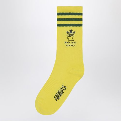 Gelbe Socken mit Logo - adidas x Brain Dead - Modalova