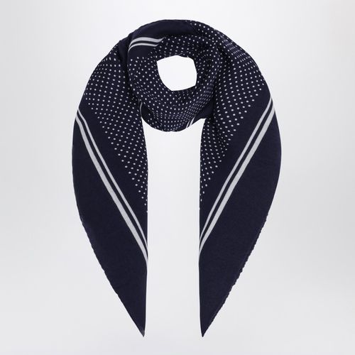 Bandana blu navy in lana a pois - Destin - Modalova