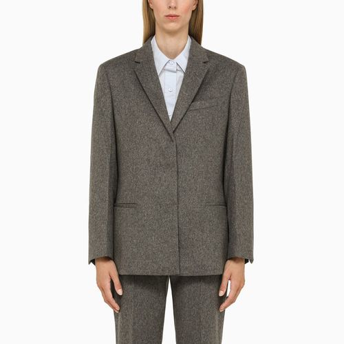 Grey wool tailored jacket - Calvin Klein - Modalova