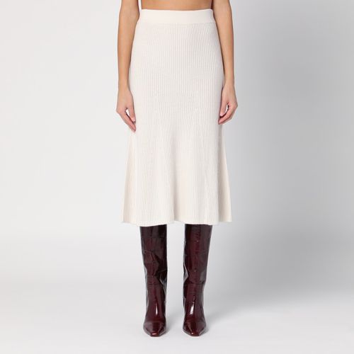 White wool ribbed skirt - Calvin Klein - Modalova