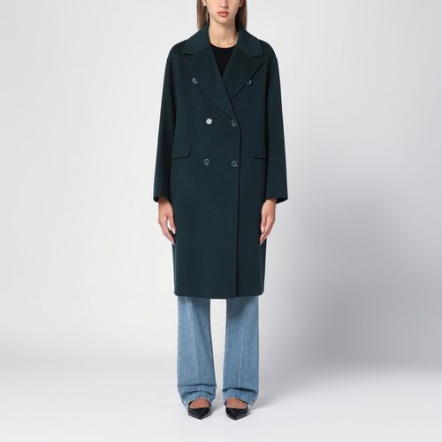 Cappotto doppiopetto verde scuro in lana - 'S Max Mara - Modalova