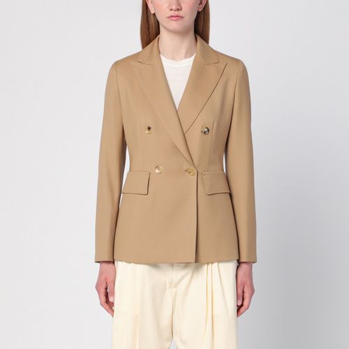 Blazer doppiopetto in lana color miele - Max Mara - Modalova