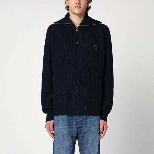 Blauer Pullover aus Wollgemisch - Maison Kitsuné - Modalova