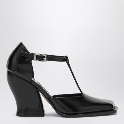 Onda T-bar pumps in polished leather - Loewe - Modalova