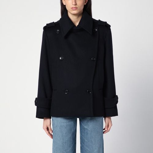 Blue double-breasted wool coat - Max Mara - Modalova