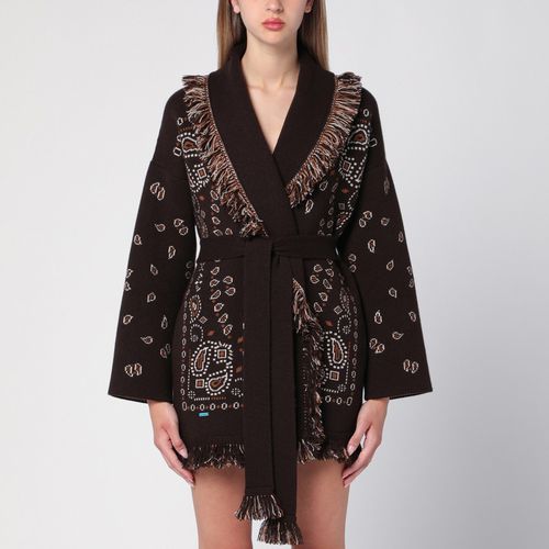 Icon Jacquard Coffee Brown cardigan - Alanui - Modalova