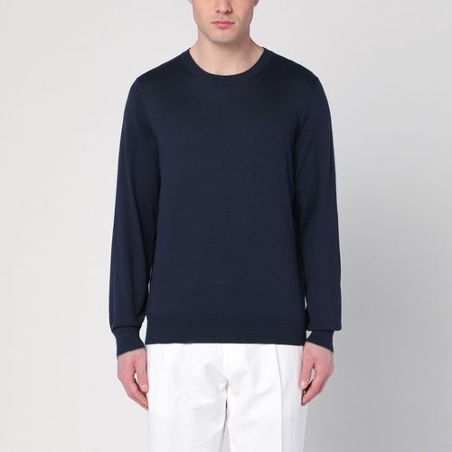 Blue cotton sweater - Brunello Cucinelli - Modalova