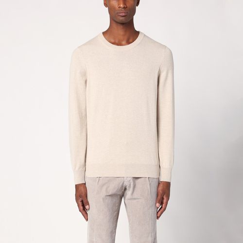 Sand-coloured cashmere sweater - Brunello Cucinelli - Modalova