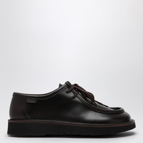 Dark brown Faro leather lace-up - Loewe - Modalova