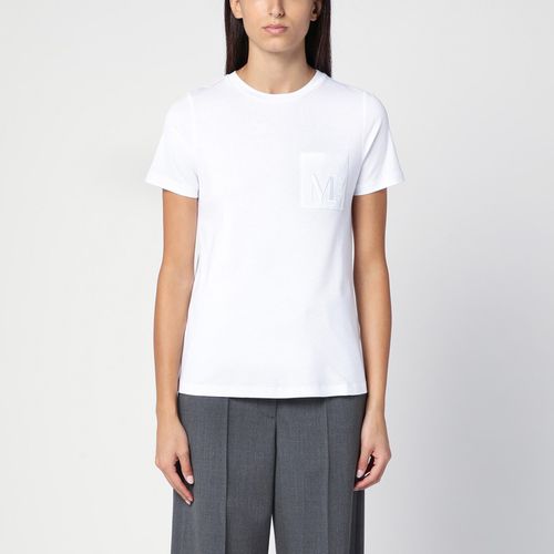 T-shirt bianca in cotone con logo - 'S Max Mara - Modalova