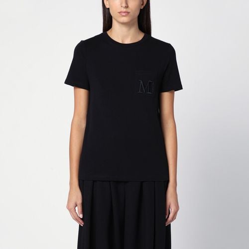 Schwarzes T-Shirt aus Baumwolle mit Logo - 'S Max Mara - Modalova