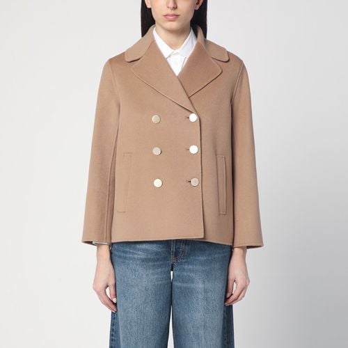 Camel double-breasted wool jacket - 'S Max Mara - Modalova