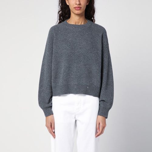 Bleigrauer Pullover aus Kaschmir-Mischung - Brunello Cucinelli - Modalova