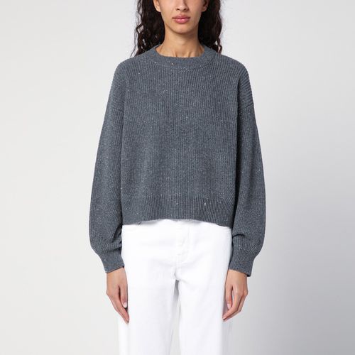 Maglione piombo in misto cashmere - Brunello Cucinelli - Modalova