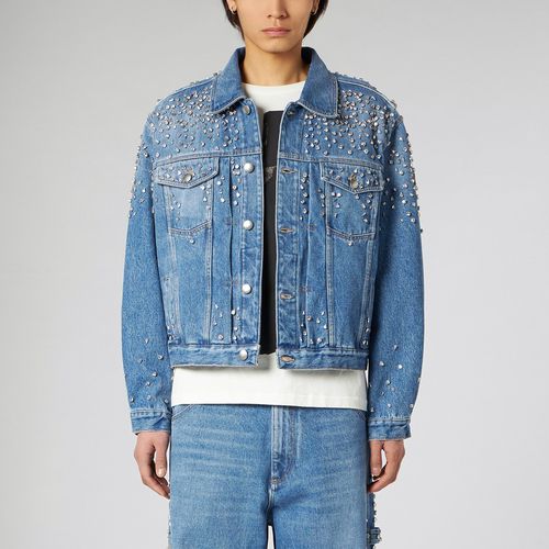 Truckerjacke aus blauem Denim Crystals - 1989 STUDIO - Modalova