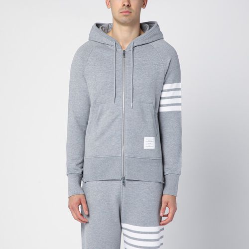 Light grey cotton hoodie - Thom Browne - Modalova