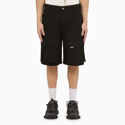 Black cotton cargo bermuda - Represent - Modalova