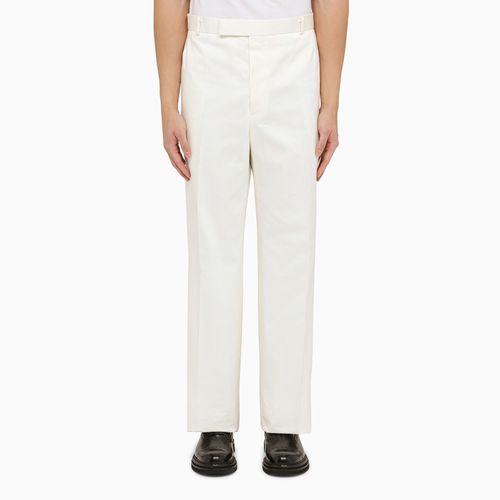 Pantalone dritto bianco in cotone - Thom Browne - Modalova