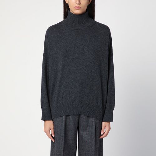 Anthracite cashmere turtleneck sweater - Loulou Studio - Modalova