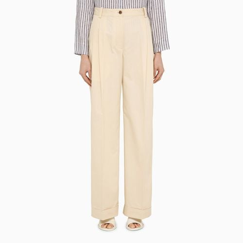 Cream cotton trousers - Maison Kitsuné - Modalova