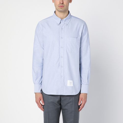 Camicia button-down azzurra in cotone - Thom Browne - Modalova