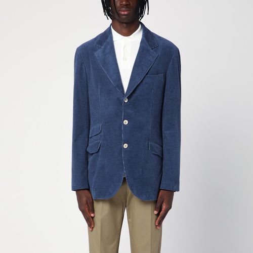 Blue corduroy jacket - Brunello Cucinelli - Modalova