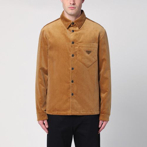 Beige corduroy shirt - Prada - Modalova