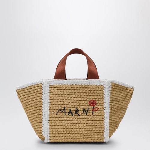 Sillo small shopping bag in raffia-effect macramé - Marni - Modalova