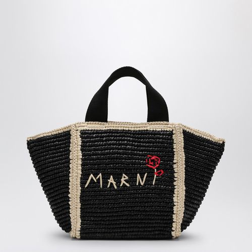 Kleine Shoppingbag Sillo aus Makramee-Strick mit Raffia-Bast-Optik - Marni - Modalova