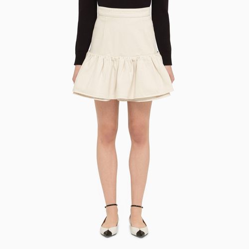 White cotton flounced mini skirt - Patou - Modalova