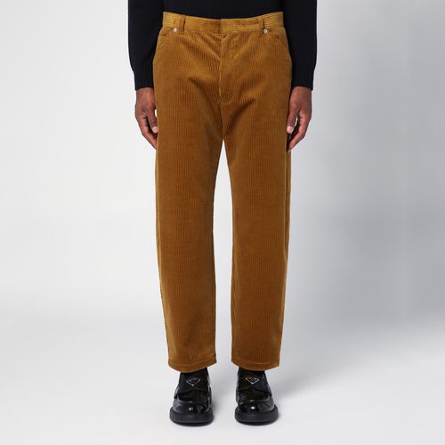 Barley-coloured corduroy trousers - Prada - Modalova