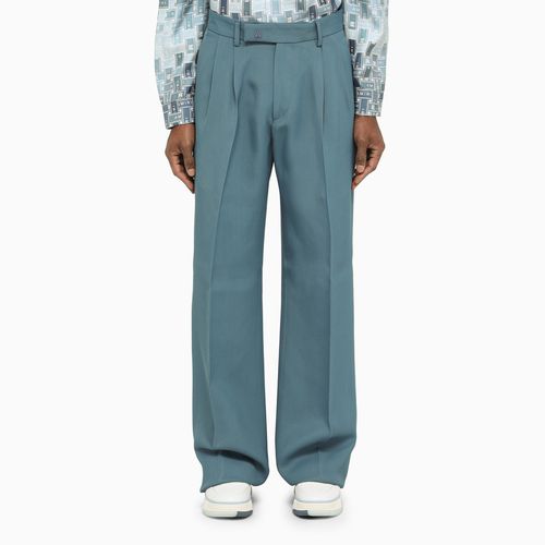 Blue viscose trousers - AMIRI - Modalova