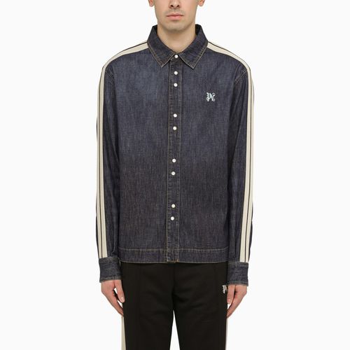 Giacca camicia Monogram in denim - Palm Angels - Modalova