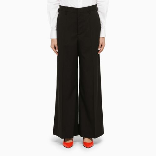 Black wool palazzo trousers - Marni - Modalova