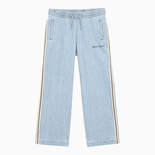 Jeans azzurro in denim con logo - Palm Angels - Modalova