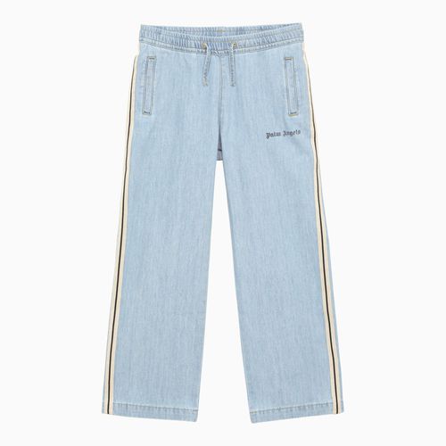 Light blue denim jeans with logo - Palm Angels - Modalova