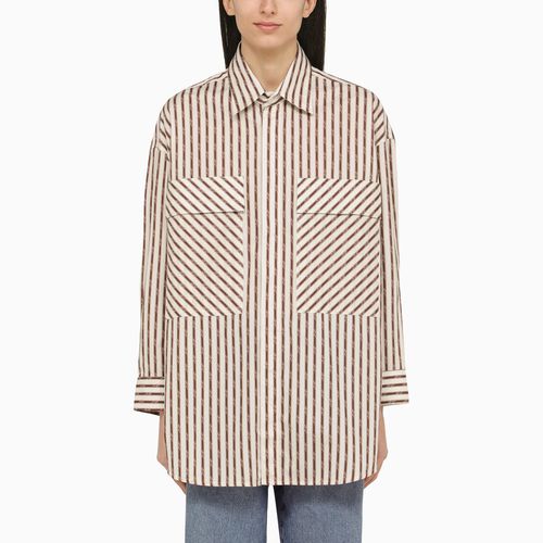 Alabaster-coloured oversize cotton shirt - AMIRI - Modalova