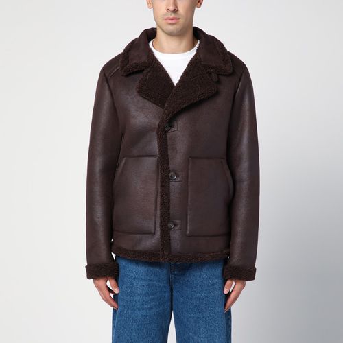 Brown faux leather jacket - A.P.C. - Modalova