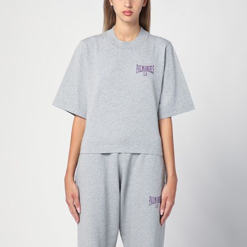 College t-shirt melange grey/violet - Palm Angels - Modalova