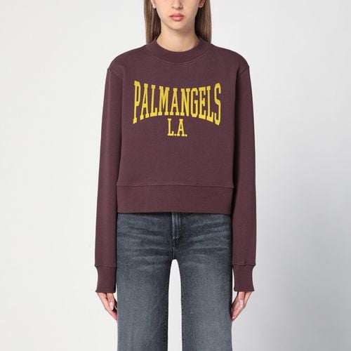 College sweatshirt plum/yellow - Palm Angels - Modalova