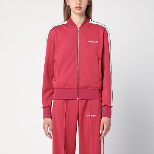 Felpa con zip Earth Red con logo - Palm Angels - Modalova