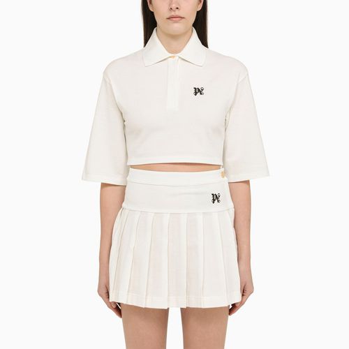 Cropped Poloshirt aus Baumwolle mit Logo - Palm Angels - Modalova