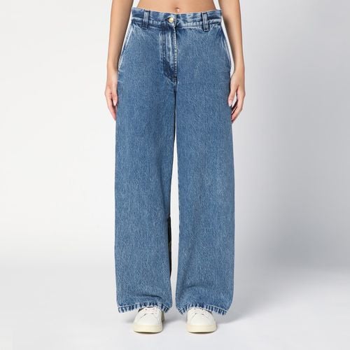 Baggy jeans with jungle insert - Palm Angels - Modalova