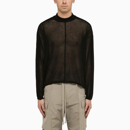 Halbtransparenter schwarzer Baumwollpullover - Rick Owens - Modalova