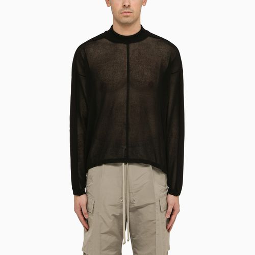 Maglia nera semitrasparente in cotone - Rick Owens - Modalova