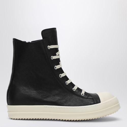 High black/white leather trainer - Rick Owens - Modalova