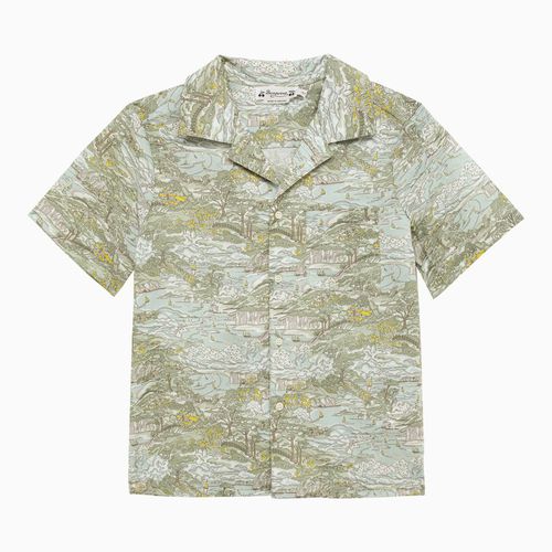 Camicia Steve con stampa verde in cotone - Bonpoint - Modalova