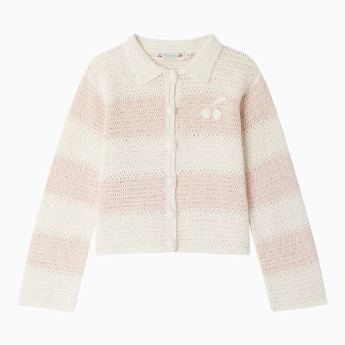 Faro powder striped cotton cardigan - Bonpoint - Modalova