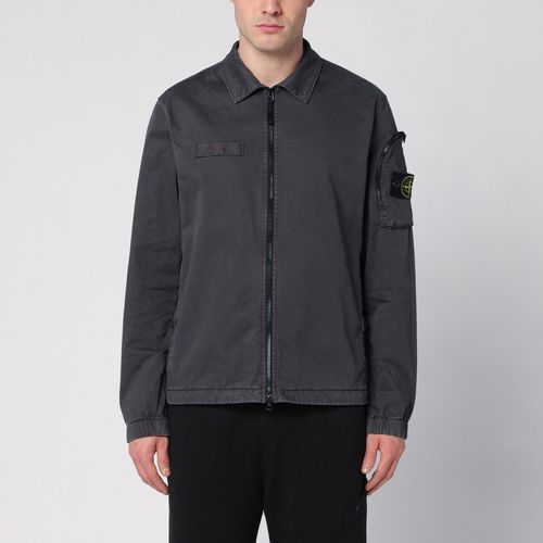 Giacca con zip grigia in cotone - Stone Island - Modalova