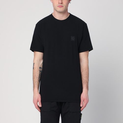 Black T-shirt with patch logo - Stone Island - Modalova